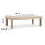 Table basse en bois d'eucalyptus brossé