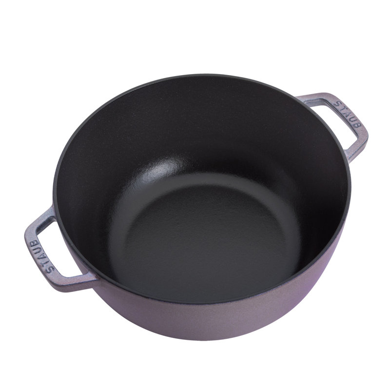 Staub Cast Iron Round Cocotte, Dutch Oven, 5.5-Quart, Serves 5-6, Made In France, Peony Pink, Lilac