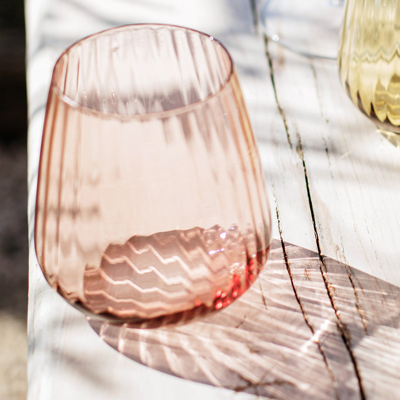Francesca 16 oz. Stemless Wine Glass, Pink