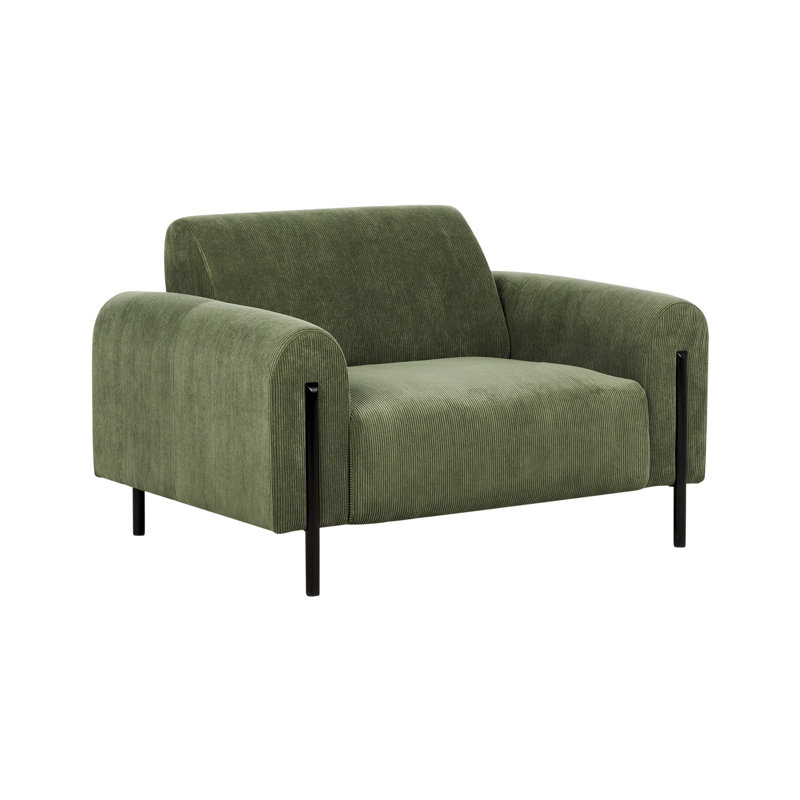 Darletta Upholstered Armchair, Olive Green Corduroy