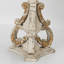 Rustic Vintage Table Lamp With Distressed Finish, 24.80" Tall, Gold And White Home Decor Light