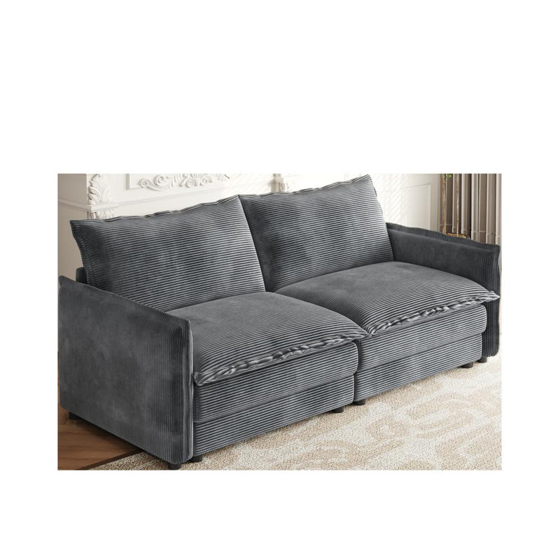 75'' Upholstered Loveseat, Gray