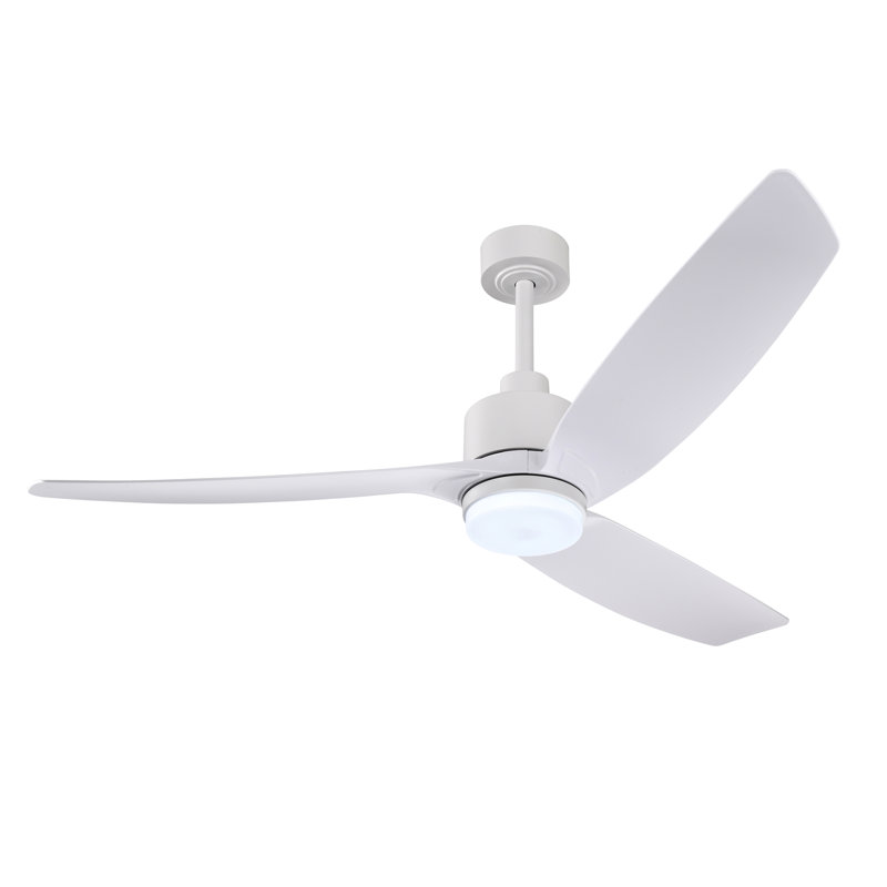 Heshor 3-Blade Led Lighted Ceiling Fan With Remote, White