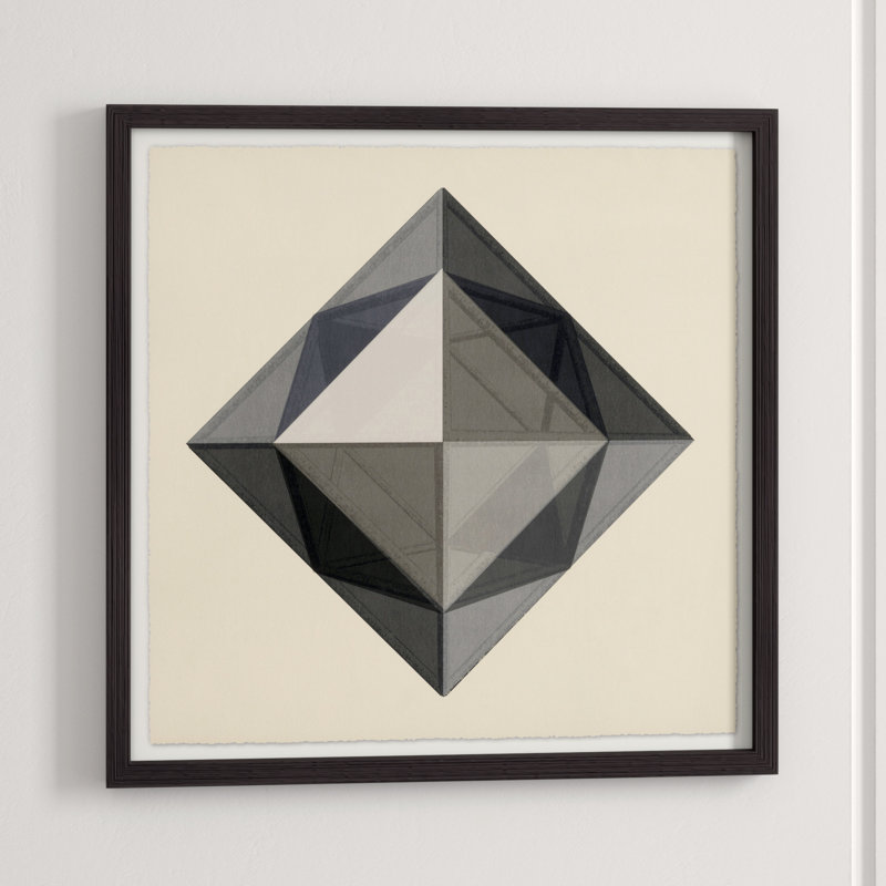 Translucent Form 2' Framed Graphic Art Print on Glass