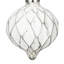Mercury Glass Diamond Design Onion Ornament Set of 6 4" x 5.5"H White