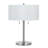 Calais Metal Table Lamp With Brushed Steel Finish 24"H For Home Lighting-100566040-100566041