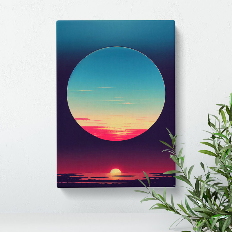 The Striking Sunset Abstract - Wrapped Canvas Print, 50cm H x 35cm W x 3cm D