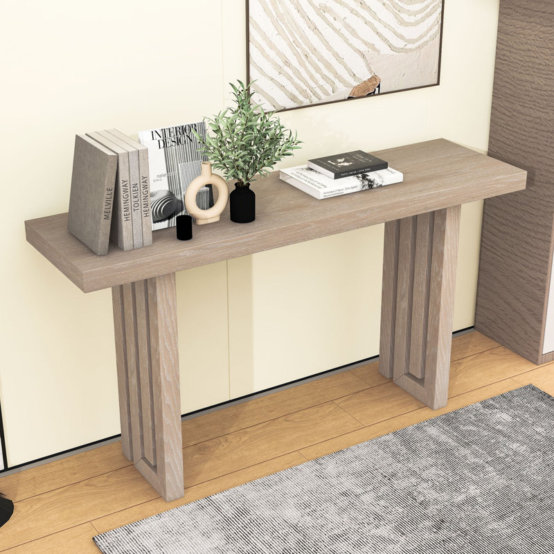 Console en placage de chêne, Naturel