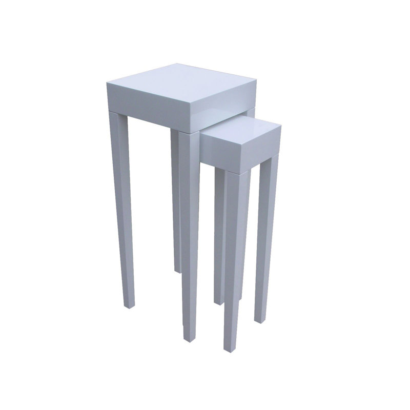 Pueblo Side Table Set, White