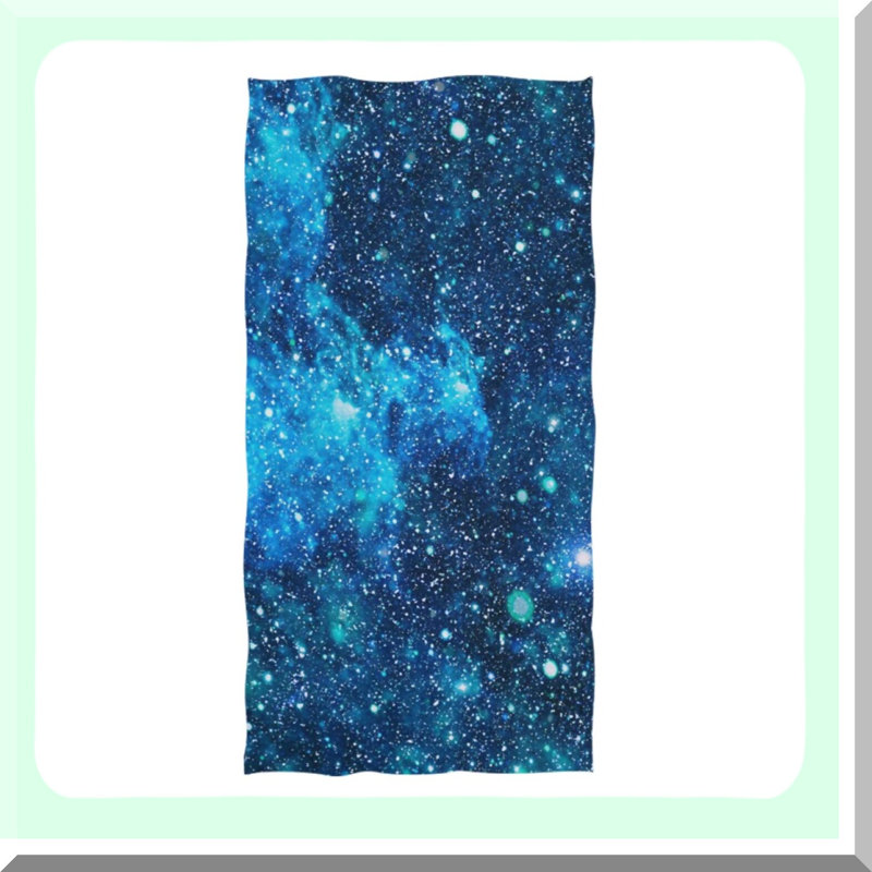 Galactic Glow Nebula Print Soft Bath Towel - Highly Absorbent, Large Hand Towels for Bathroom, Hotel, Gym, and Spa (16 x 30)