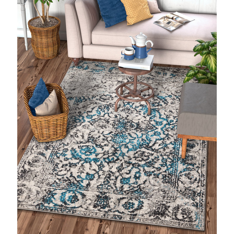 Sydney Vintage Abstract Synthetic Area Rug, Rectangle 160 x 220cm