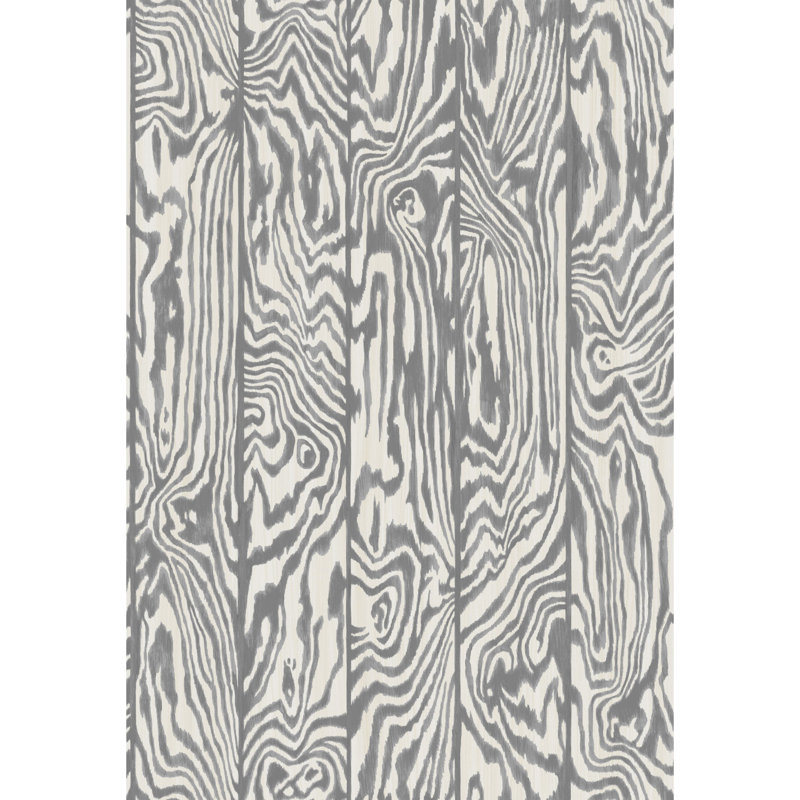 Curio Zebrawood Animal Print Wallpaper Roll, Black/White