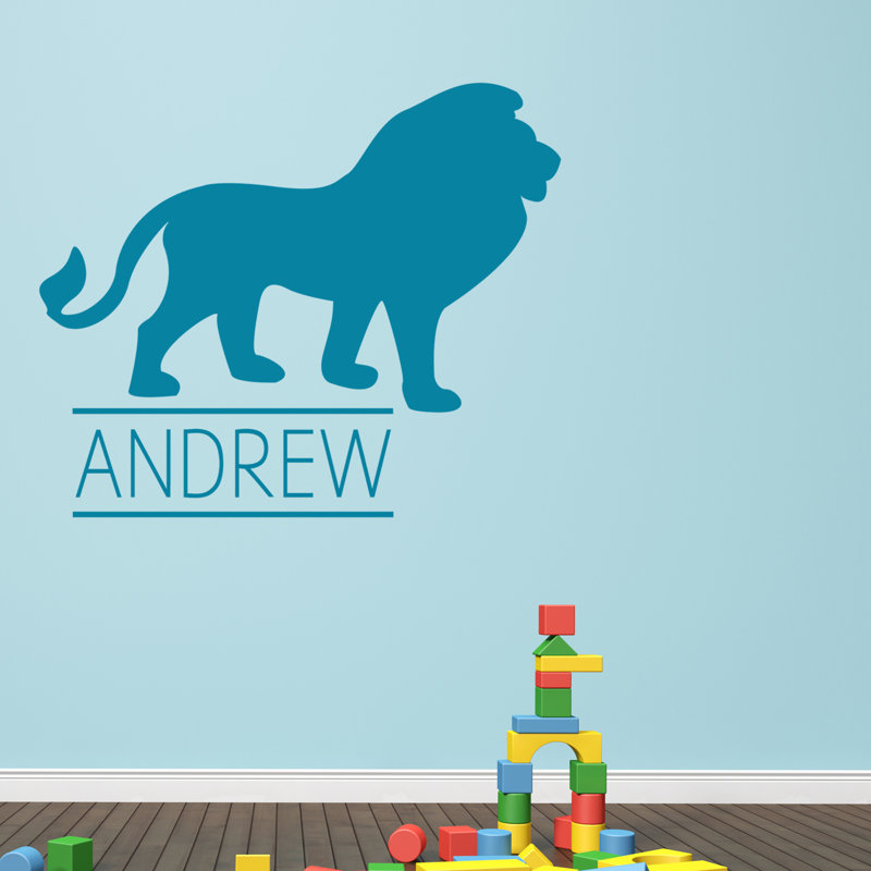 Adhésif décoratif lion, Bleu sarcelle, Oui