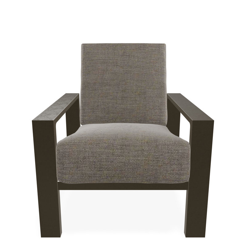 Larssen Deep Seating Cushion Arm Chair, Cast Ash Sunbrella® Plainweave, Beachwood