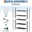 120cm W Steel Height -Adjustable Shelving Unit