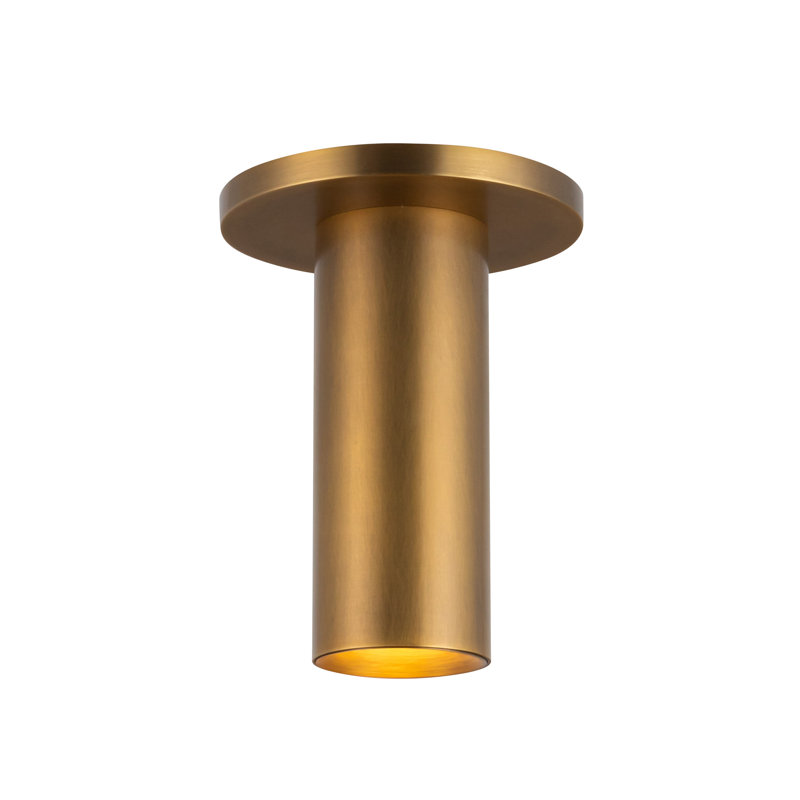 Mason 1 - Light LED Flush Mount, Vintage Brass