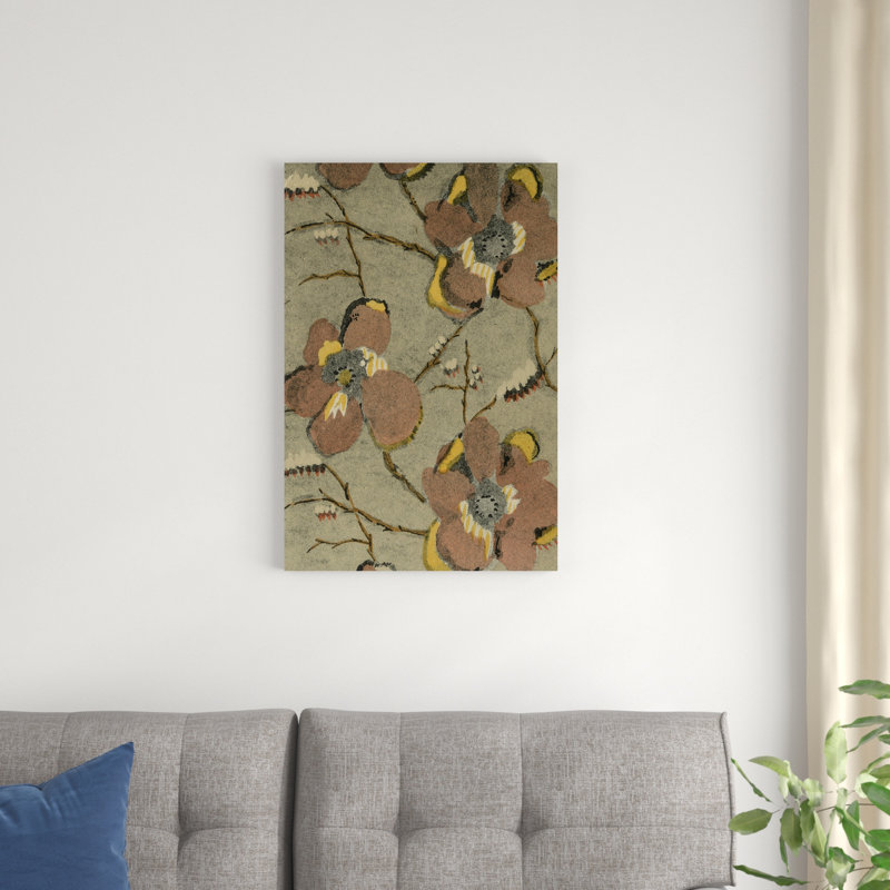 «Delicate Deco Pattern II» par Baxter Mill - peinture sur toile tendue, H 30 po x l 20 po