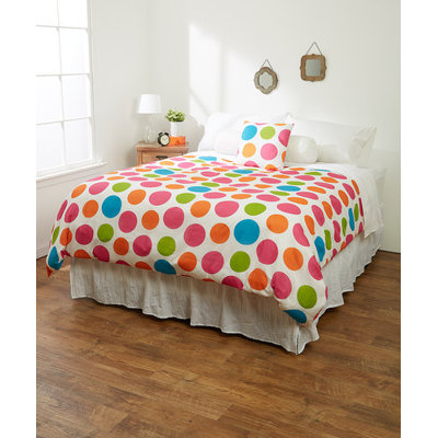 Housse de couette simple à pois multiples