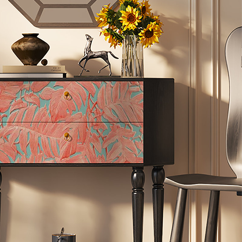 Buffet de rangement 33,5 po, Noir / Rose