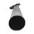 Deboise Artistic Floor Glass Vase with Metal Sculptural Top for Home Decor - Sleek Tall Flower Vase for Living Room Table Display - Silver & Black-1906554897