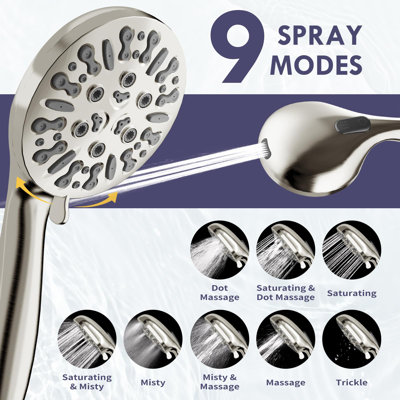 Dual Shower Heads With Handheld Spray Combo