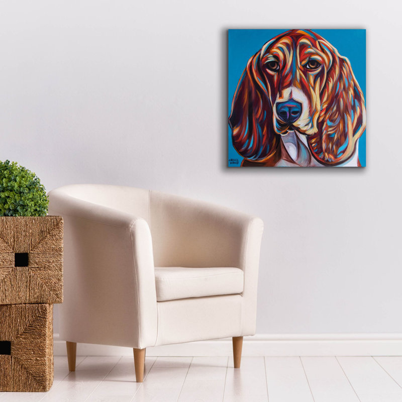 «Dog Besties 2» par Carolee Vitaletti, H 26 po x l 26 po x P 1,5 po
