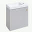 Meuble-lavabo mural contemporain 16 po avec lavabo en céramique - idéal pour les petites salles de bain-107238845