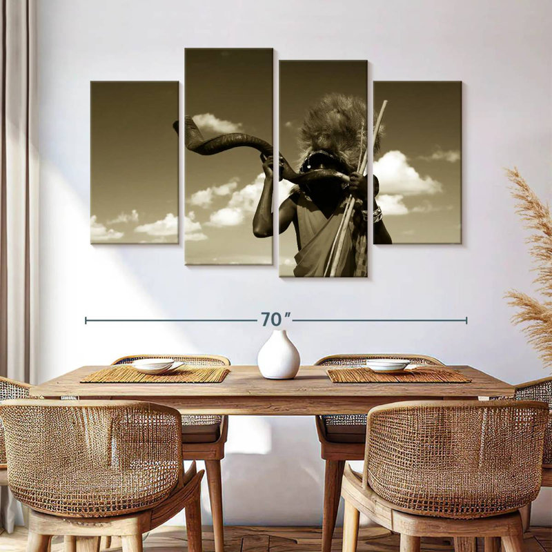 Leisha Maasai Warrior Sepia, 42'' H x 68'' W