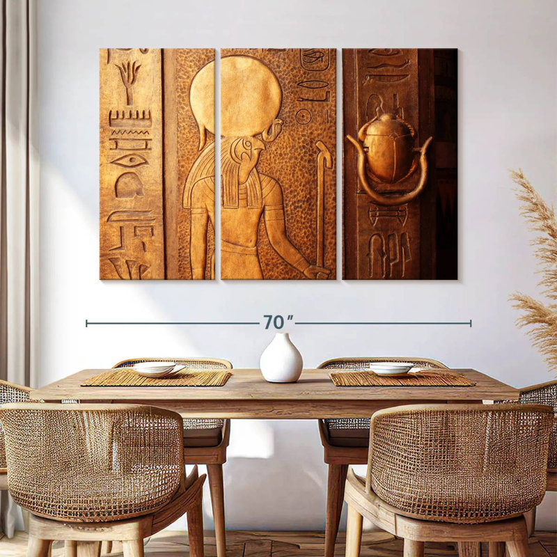 Leisha Decoding Hieroglyphs, 42" H x 65" W