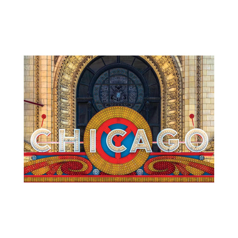 Chicago Theater Sign II by Raymond Kunst - Wrapped Canvas Print, 152.5 cm H x 101.5 cm W