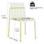 Ensemble de 4 chaises à blocs de couleur à rayures modernes-579537407