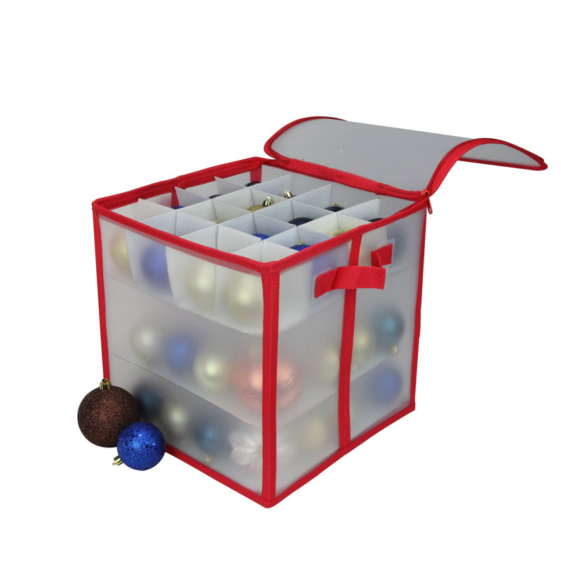 Sac de rangement 12 "rouge et transparent
