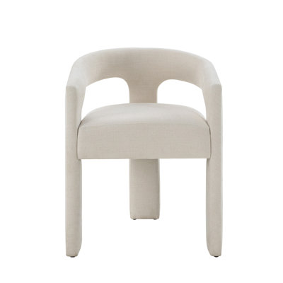 White Chenille Side Chair (Set Of 2)
