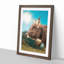 Alpine Cow in the Summertime in Abstract - Picture Frame Painting Print-55682159-55682163