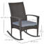 Chaise berçante d'extérieur avec coussins Saish