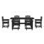 Ensemble de salle à manger d'extérieur en PEHD 7 pièces pour 6 personnes - Table de patio et chaises toutes saisons avec trou pour parasol 2 "-1134630818