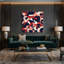 Art abstrait sur toile bleue, formes abstraites 99-1754158710