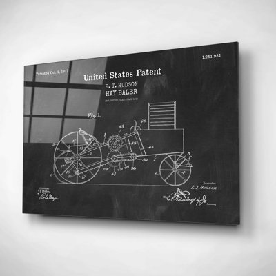«HayBaler Blueprint Vernis», impression sans cadre