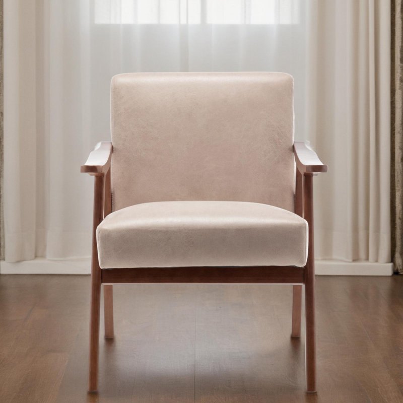 Fauteuil Azaya, Mélange de polyester chameau clair