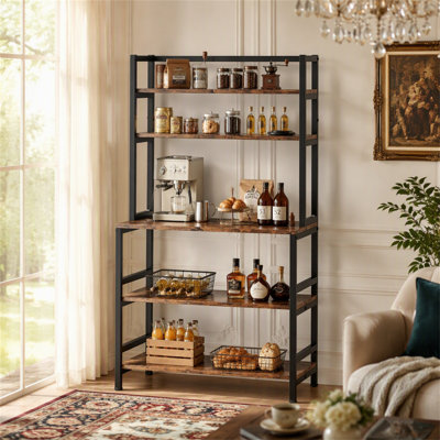 Industrial Kitchen Baker's Rack, 5-Tier Kitchen Utility Storage Shelf