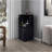 Wenge Corner Bar Cabinet With Bottle Rack And Open Shelf-158021443