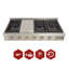Plaque de cuisson professionnelle de 48 po à 6 brûleurs avec plaque chauffante Professional-33432937-36174872