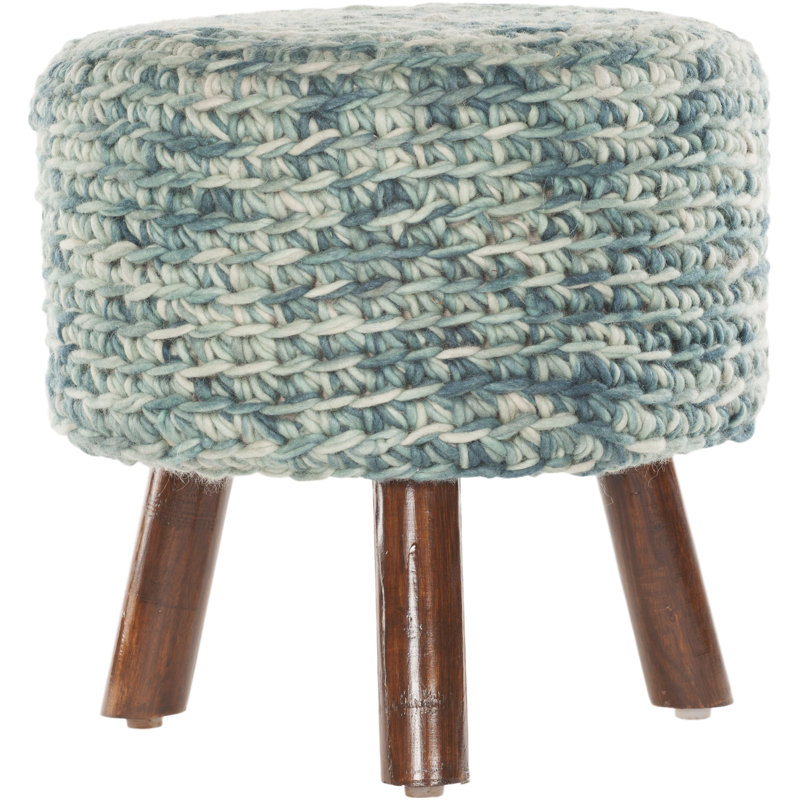 Tabouret d'appoint Ullery, Sarcelle, Laine