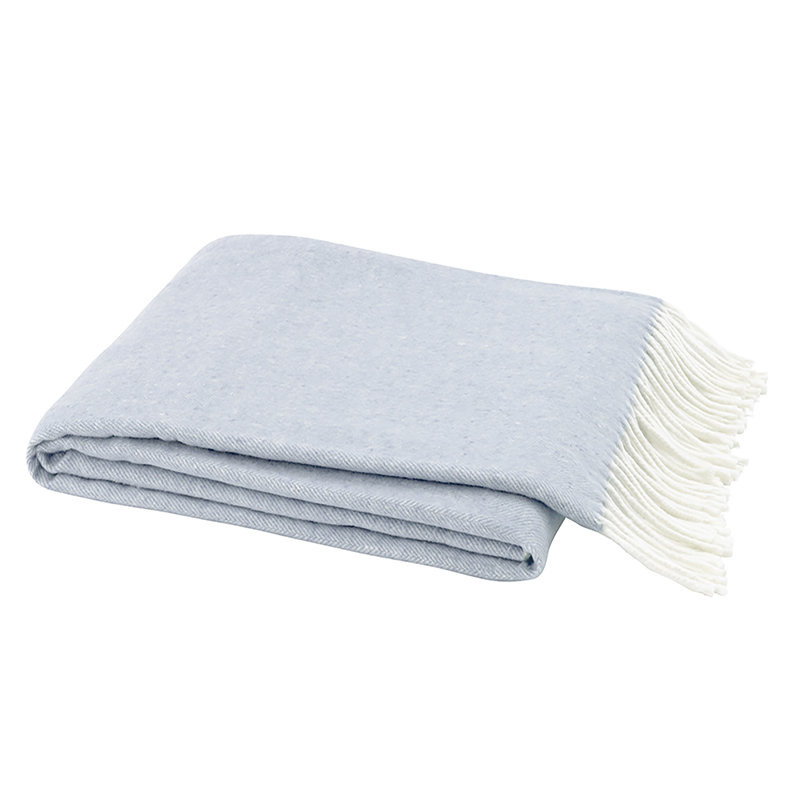 Italian Herringbone Throw, Hydrangea