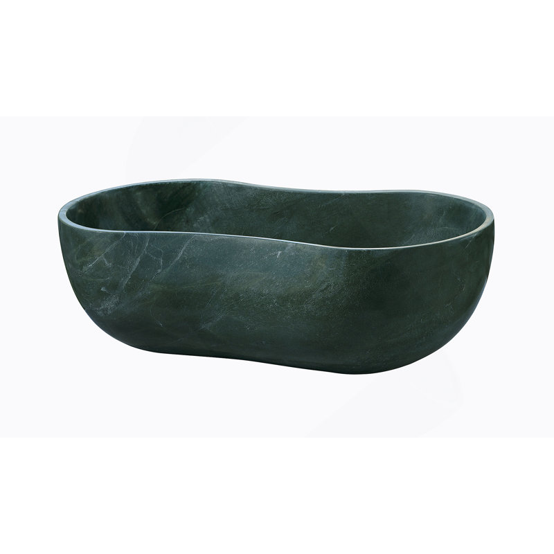 Bathroom Vessel Sink With Pre-Drilled Drain Hole, Green