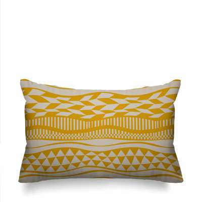 Housse et insert de coussin rectangulaire d'extérieur Afua Kente