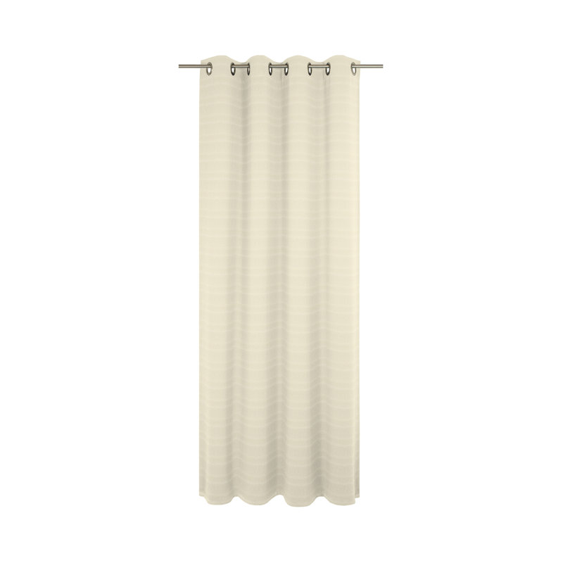 Wybrone Urban Cactus Eyelet Opaque Curtain, 145 W x 245 D cm, Pale Golden Rod