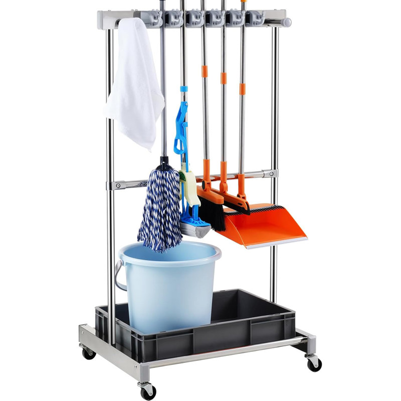 Rangement pour outils de jardin, 10 fentes avec crochets, support pour outils de jardin