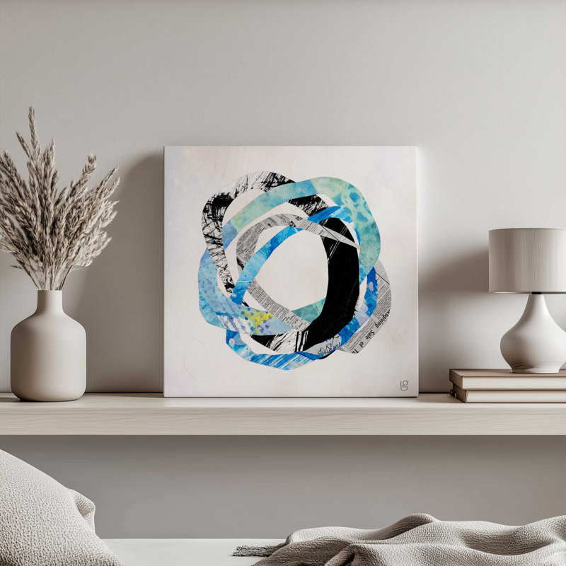 «Entwined Loops III» par Laura Gibson, reproduction d'art sur toile, H 12 po x l 12 po