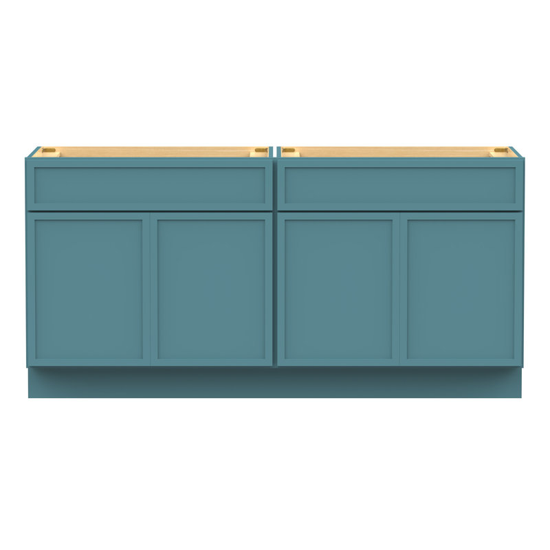 Base de meuble-lavabo double 60 po seulement, Sarcelle